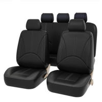 Funda Universal de cuero PU para vehículo, cojín Protector de asiento de 5 plazas para la mayoría de coches, camiones, SUV, cuatro estaciones - details 0