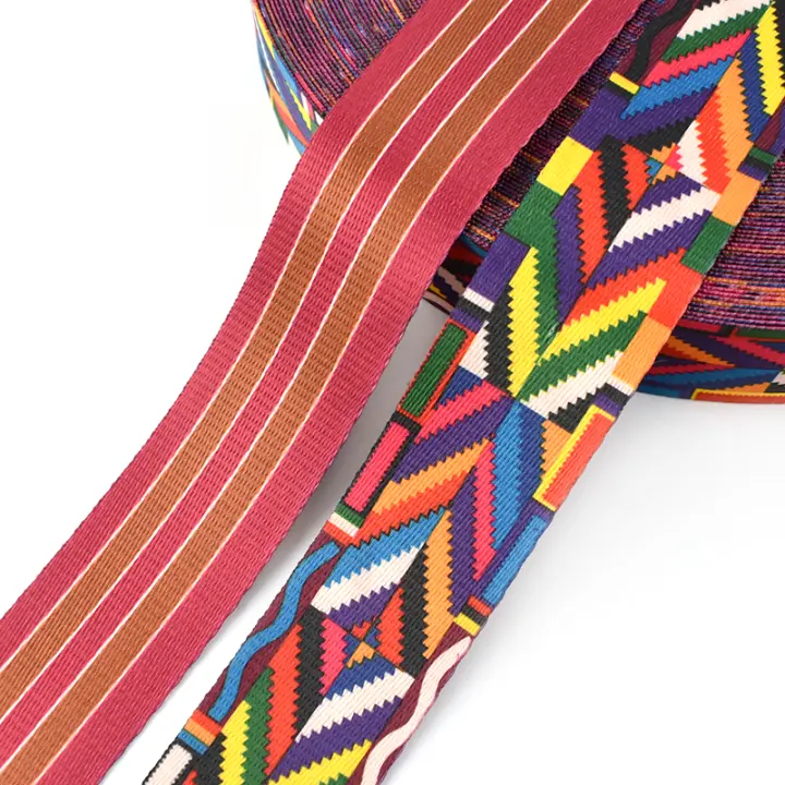 5M Largo 38MM Ancho 1MM Espesor Cinta De Nylon Correas Jacquard Correas De Hombro Ropa DIY Encuadernación Costura Accesorios - 1