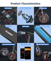 IScooter i10-patinete eléctrico plegable para adultos, patinete eléctrico de 40 KM/H, patinete eléctrico de 650W, patinete de 36V y 15Ah - details 3