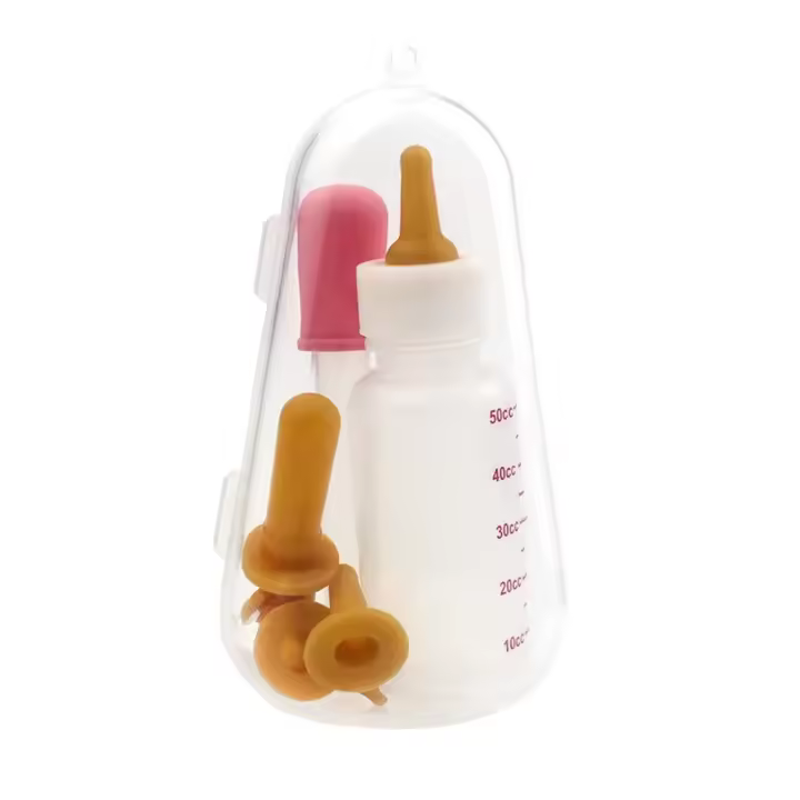Kit de biberones de alimentación para mascotas con estuche de almacenamiento, alimentador de leche para cachorros, animales pequeños - 1