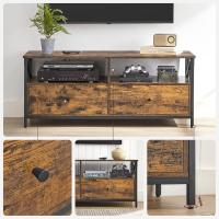 Mueble de TV Industrial 65 Pulgadas, 3 Cajones, Acero, Marrón Rústico y Negro - details 34