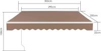 Toldo retráctil con brazo articulado, protección solar, Anti-UV, impermeable, para patio, balcón, restaurante, cafetería al aire libre - details 2