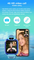 Reloj inteligente 4G SOS para niños, dispositivo con posicionamiento GPS, videollamada, cámara, Tarjeta Sim Insertable, impermeable, regalo de cumpleaños para niños y niñas - details 0