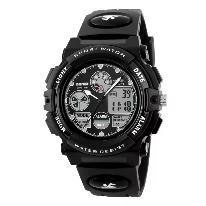 SKMEI-relojes deportivos para niños, pulsera militar impermeable con pantalla Dual, LED, resistente al agua, 1163 - 1