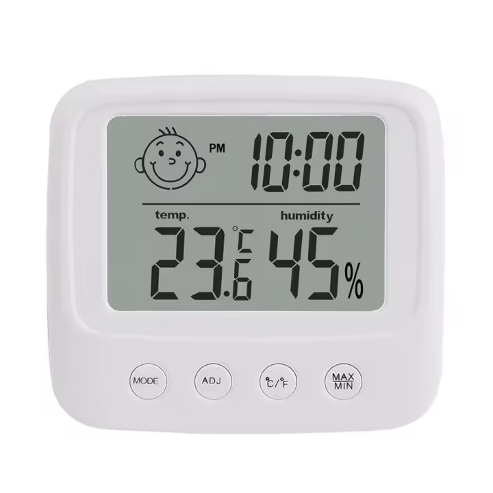 Estación meteorológica para interiores con retroiluminación LCD Digital, medidor de temperatura y humedad, termómetro, higrómetro electrónico - 1