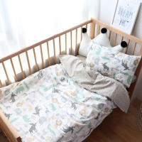 Juego de Ropa de Cuna para Bebé de Algodón Kit de Dormitorio de Niño y Niña con Funda de Edredón, Sábana, Funda de Almohada Decoración de Habitación de Niños - details 3