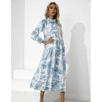 Vestidos elegantes y bonitos estampados para mujer, vestido suelto de manga larga con cuello redondo, nueva promoción - details 11