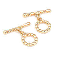 Pulsera de Tirantes Geométricos de Latón Dorado 18K Clasps para Hacer Joyería DIY - details 20