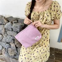 Bolsa de Cosméticos de Viaje de Pana Corduroy Organizador de Maquillaje de Gran Capacidad con Cierre de Cremallera Monedero Portátil para Mujeres - details 15