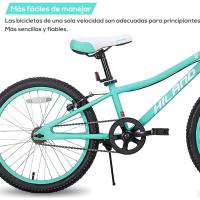 Bicicletas Infantiles para Niños y Niñas 20 Pulgadas 1 Velocidad, Bicicletas con Horquilla de Suspensión y Freno en V, Rosa/Negro/Verde Menta/Azul - details 6
