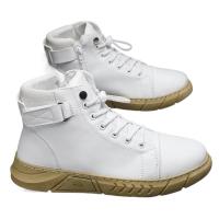 Zapatos de piel de moda para hombre, botas altas estilo Chelsea, impermeables, cómodas, con plataforma, 2025 - details 1