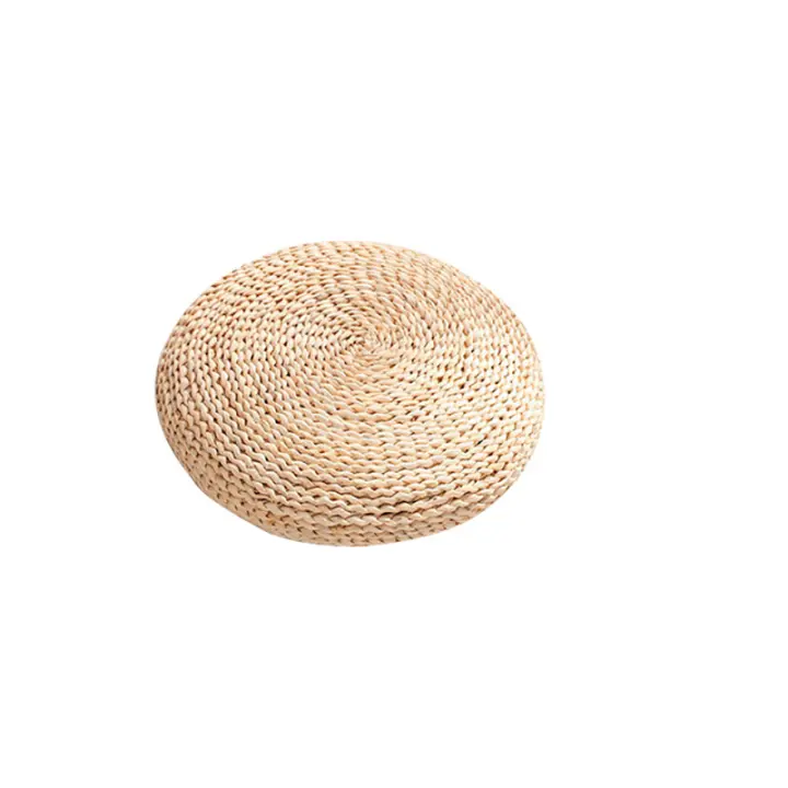Tatami futón Meditación cojín Gruese/Fino Redondo almohada maíz máscara Paja trenza Mat estilo Japonés cojín con Guata de Seda - 1