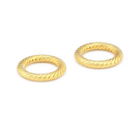 Anillo de Cierre Redondo de Brasso Dorado Mate Joyería de Alta Calidad - details 41