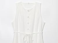 Vestido de moda para mujer, estilo nuevo, versátil, sin mangas, con botones en la cintura y forro. - details 13