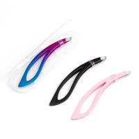 Juego De Pinzas De Precisión Para Cabello Encogido Nuevas Para Maquillaje Suave Y Fácil Agarre Hoja Forma Herramientas De Aseo De Cejas Y Pestañas - details 3
