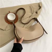 Bolsos cruzados Vintage de Color sólido, bolso de hombro de cuero PU con cremallera y correa ajustable, gran capacidad, estilo coreano - details 6