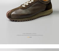 Zapatos Forrest Gump casuales de piel de vaca vieja de cuero de realce nuevo de gama alta - details 21