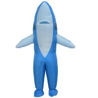 Disfraz de tiburón para adultos, traje inflable divertido para llevar, traje gordo, accesorios de Cosplay de dibujos animados para Halloween - details 1