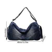 Bolso Tote Estilo Japonés Coreano para Mujer, Nuevo Diseño 2025 - Bolso Bandolera Versátil de Gran Capacidad para Viajes y Desplazamientos, Bolso de Hombro Casual Negro Duradero con Estética Minimalista - details 12