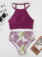 Sexy de cintura alta Bikini nueva Halter traje de baño mujeres bañador Bikini femenino de impresión traje de baño de verano Biquini - details 9