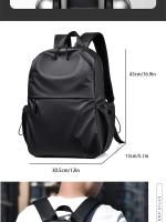 Mochila de ordenador impermeable con cremallera, mochila de viaje Simple, gran capacidad, moda - details 5