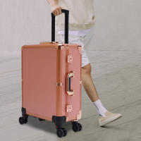 Maletín de maquillaje grande, maletín de peluquería con 4 ruedas universales, espejo transparente grande y pata de apoyo - details 14