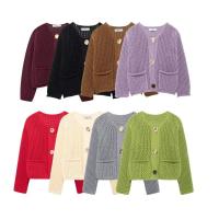 TRAF Pantalones de Punto para Mujer Otoño-Invierno Suéter Casual con Botones Largos - details 1