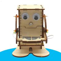 Robot que come monedas, modelo de madera DIY, enseñanza, aprendizaje, Stem, Kit de proyecto para niños, experimento de ciencia - details 5