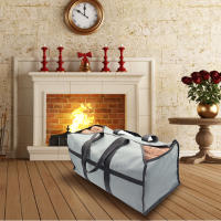Extra Large Firewood Bag Firewood Holder Indoor with Shoulder Strap for More Firewood Carrying - details 1