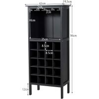 Botellero de cristal, apto para vinotecas de cocinas, restaurantes, bares, 42 x 25 x 96 cm - details 2