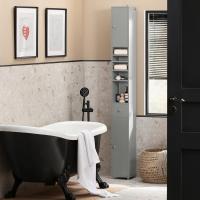 Mueble de Baño de Alto Estante Estanterías con 2 Puertas y Cajón Blanco Tamaño 20x20x180cm - details 22