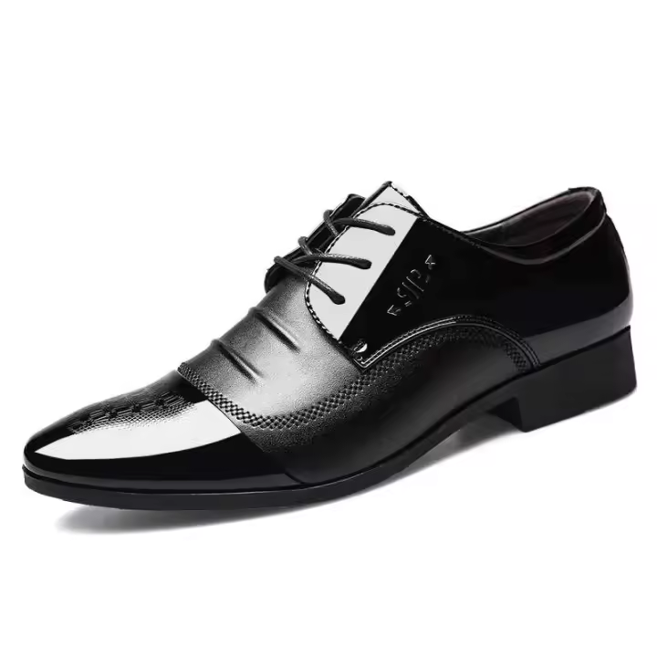 Exquisita artesanía, nuevo estilo asequible de zapatos de pantorrilla para uso formal de negocios para hombres y diseño de cuero grande. - 1