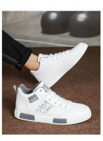 Zapatos para correr informales de verano para hombre, zapatillas altas transpirables, zapatillas de deporte de cuero de lujo para h - details 16