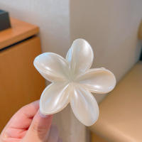 2/4Pcs Clip Para El Cabello De Flor Beige Para Mujer Estilo Bohemio Accesorios De Playa Moda Casual Pinza Para Cabello De Tiburón - details 6