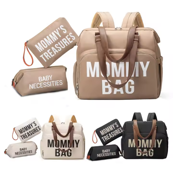 PANGDUBE-Bolsa de maternidad para pañales de bebé, mochila multifuncional de gran capacidad para mujer, 3 unidades por juego - 1