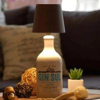 Lámpara de mesa inalámbrica con botella, Control táctil de 3 colores y lámpara nocturna con atenuación continua, adecuada para Bar, botellas de vino, luces de escritorio - details 6