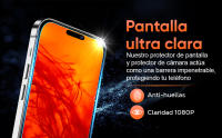 Protector de Pantalla de Vidrio HD para iPhone Protección de Cámara para iPhone 16 Pro Max, 13 Mini, 12, 11, 16 Plus - details 4