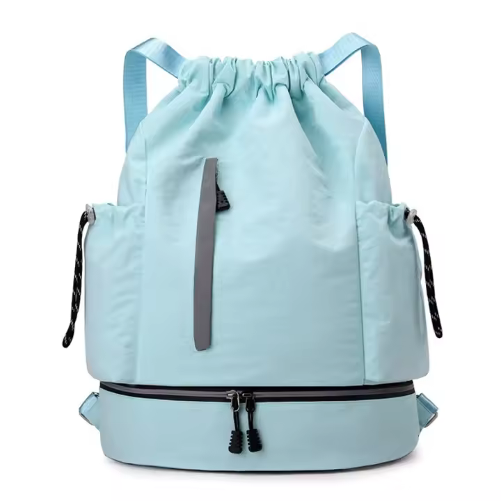 Bolsa deportiva ligera con cordón, impermeable, con tira reflectante, mochila para Fitness, separación de ropa seca y húmeda, gran capacidad - 1