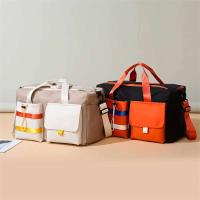 Bolsas de lona de viaje impermeables con separación de bolsillo seco y húmedo de gran capacidad personalizadas con compartimento para zapatos - details 1