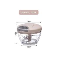 Extractor Manual de ajo y picadora de carne, cortador de verduras extraíble a mano de 3 hojas para procesamiento eficiente de alimentos de cocina - details 7