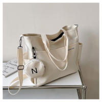 Bolso Cruzado De Hombro Para Mujer En Lona Japonesa Tote Mensajero Estilo Fashion Con Cierre De Cremallera Bolso De Mano Para Estudiantes - details 18