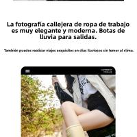 Botas de Lluvia de Moda Medios de la Pantorrilla Zapatos Impermeables de Alta Calidad para Señoras - details 6