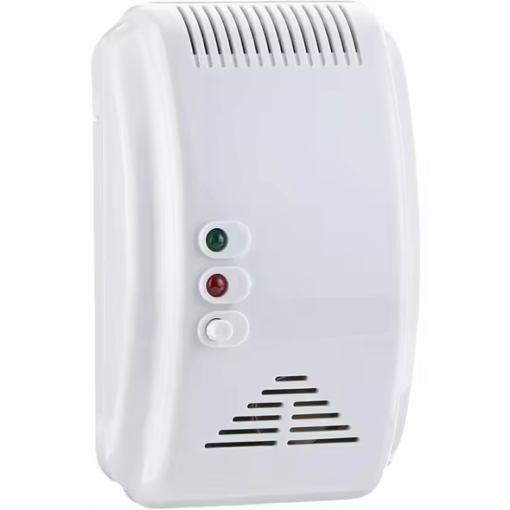 Detector de Gas Combustible, Detector de gases naturales y sensores, blanco, 115x75x35mm, 12V - 1