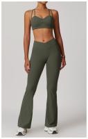 Pantalones de Yoga de Cintura Alta para Mujeres Ajuste Ajustado, Levantamiento de Cadera, Estilo Plumedo Ideal para Yoga y Fitness Material de Nylon - details 8