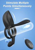 Leten-vibrador de pareja con anillo de Control remoto de doble Motor, juguetes sexys para adultos para hombres, anillo para retrasar la eyaculación - details 1