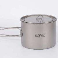 Lixada - maceta colgante portátil de titanio ultraligera, 900 ml/1600 ml, con asa plegable con tapa, utilizada para acampar al aire libre, hacer senderismo, - details 80
