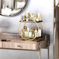 Soporte Circular de baño de oro negro, estante de almacenamiento para el cuidado de la piel, estante para cosméticos, organizador de maquillaje para dormitorio, ahorro de espacio - details 10