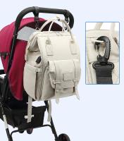 Bolsa de pañales,Mochila portabebés,Bolsa impermeable de almacenamiento,Bolsa de maternidad para viajes al aire libre,Productos para bebés,2 capas,Mochila de nylon gris - details 0