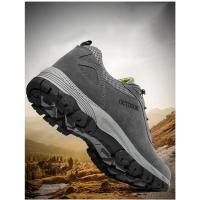 Nuevos Zapatos Originales De Senderismo De Cuero De Gamuza Para Exteriores Para Hombre, Zapatos De Viaje Para Senderismo, Zapatos De Caza, Zapatos Para Correr En El Rastro, Talla Grande 49 - details 2