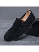 Mocasines hombre cabeza redonda de soja zapatos de los hombres perezosos zapatos de los hombres un pie estribos suave fondo de conducción de los hombres modelos casuales zapatos de cuero. - details 1